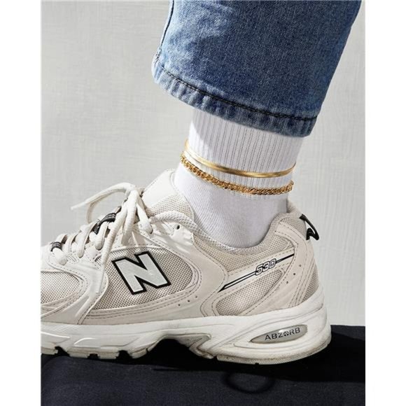 Dainty Gold Layered Anklets for Women - Picture 2 of 5